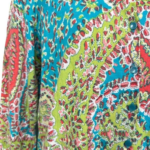 Talbots Petite Womens Colorful Cardigan Sweater Cotton Blend Lightweight sz M P - Picture 6 of 16